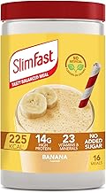 SlimFast Meal Replacement Shake for Weight Loss & Balanced Diet, Vitamins and Minerals, Low Calorie, High Protein, Banana Flavour, 16 servings, 584 g, Packaging May Vary