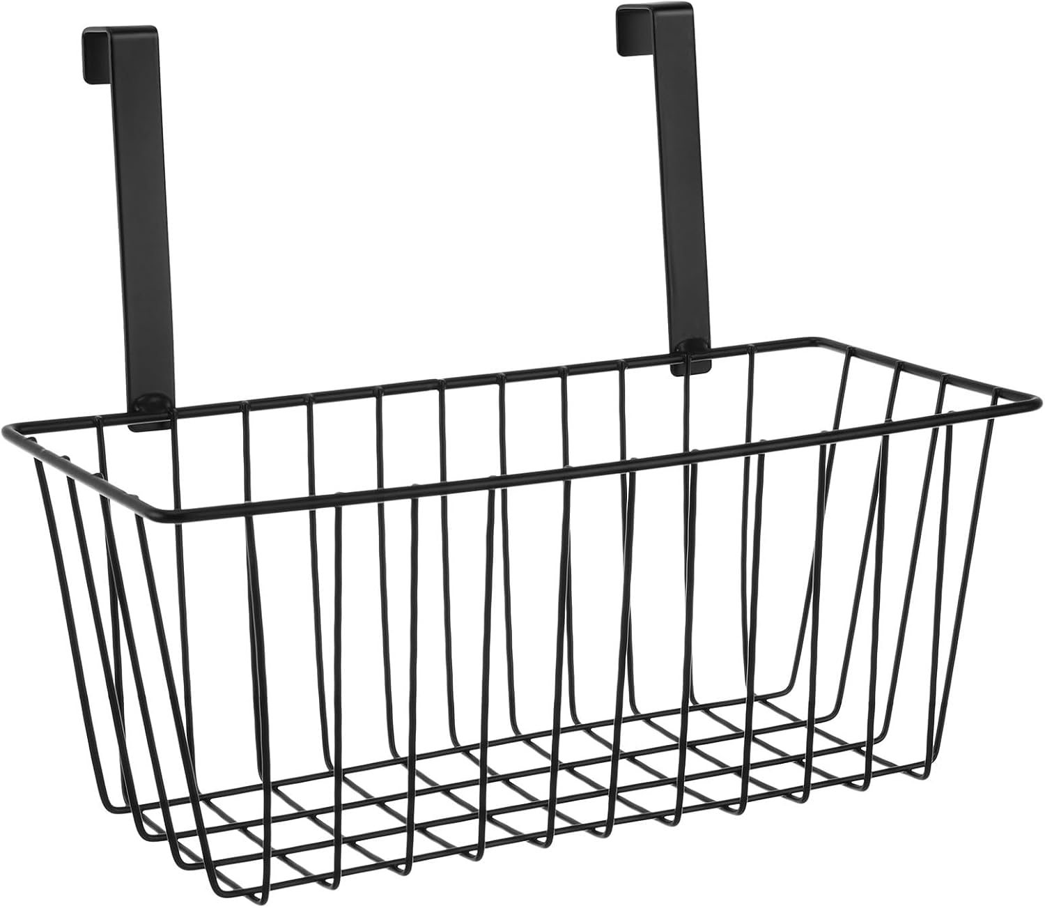 Iron Art Hanging Basket Holder for Garden and Containers Black
