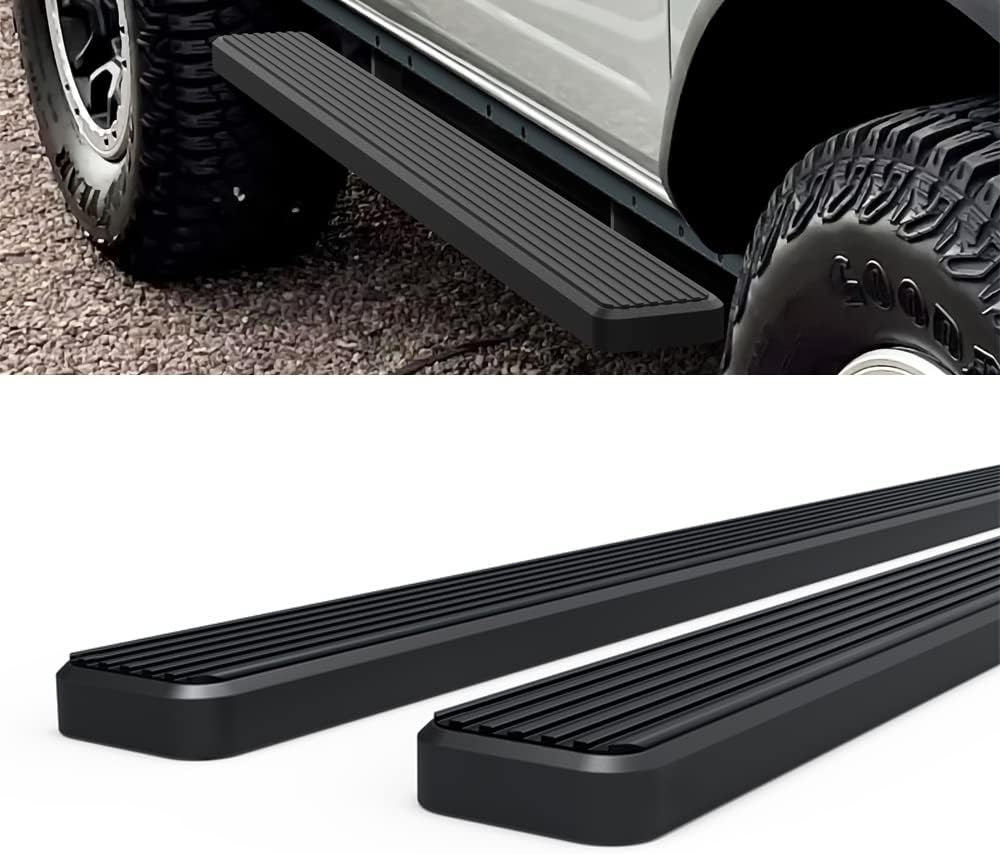 HD Ridez Stainless Steel Running Board Side Step Bar 6" Black Compatible with Ford Bronco 2021-2026 Sport Utility 2-Door (Nerf Bar Side Steps Side Bars)