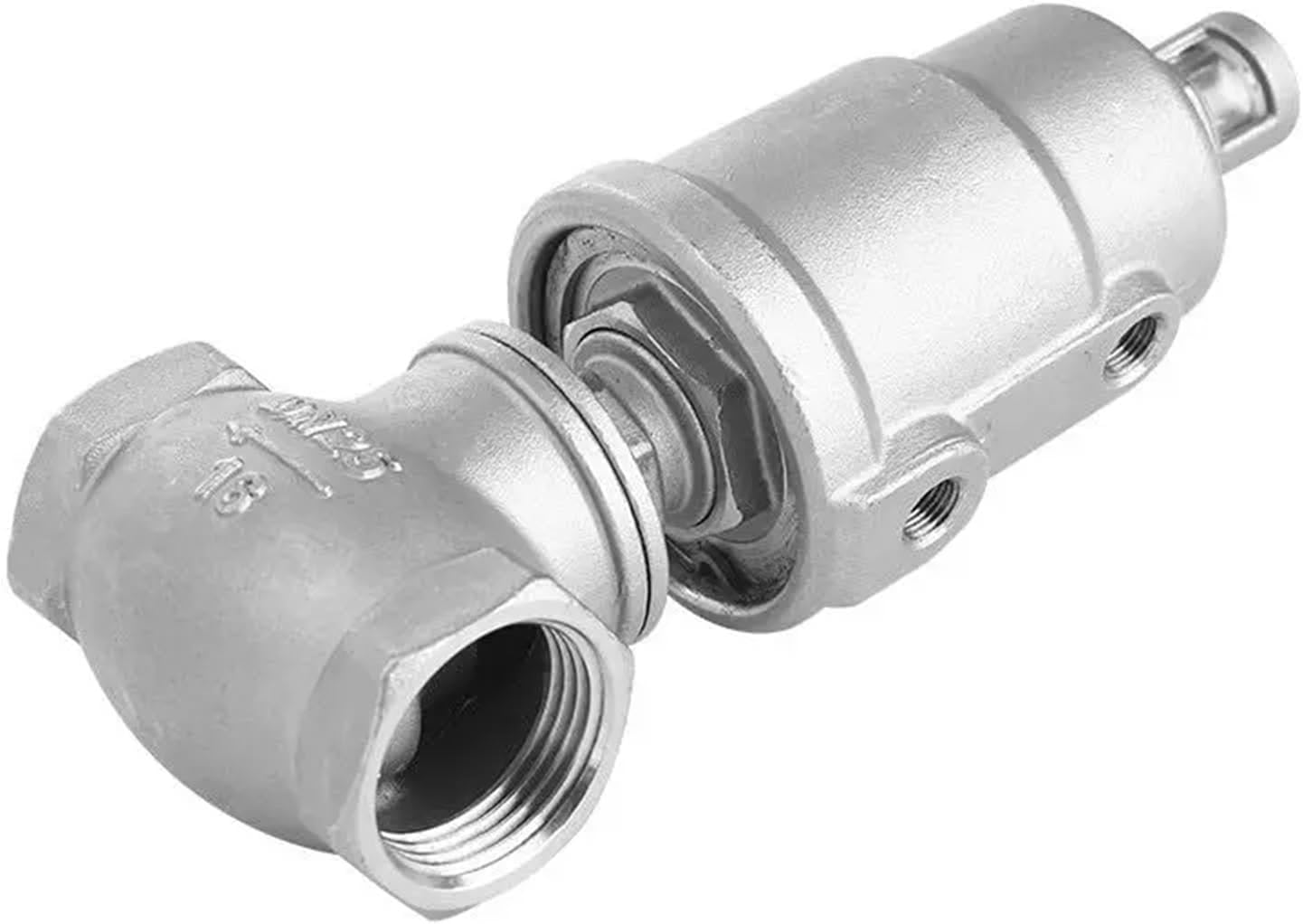 1/2" 3/4" 1" 1-1/4" 1-1/2" 2 inch 304 Stainless Steel T-type Pneumatic Thread Globe Valve PTFE Sealing(1",DOUBLE_B TYPE)
