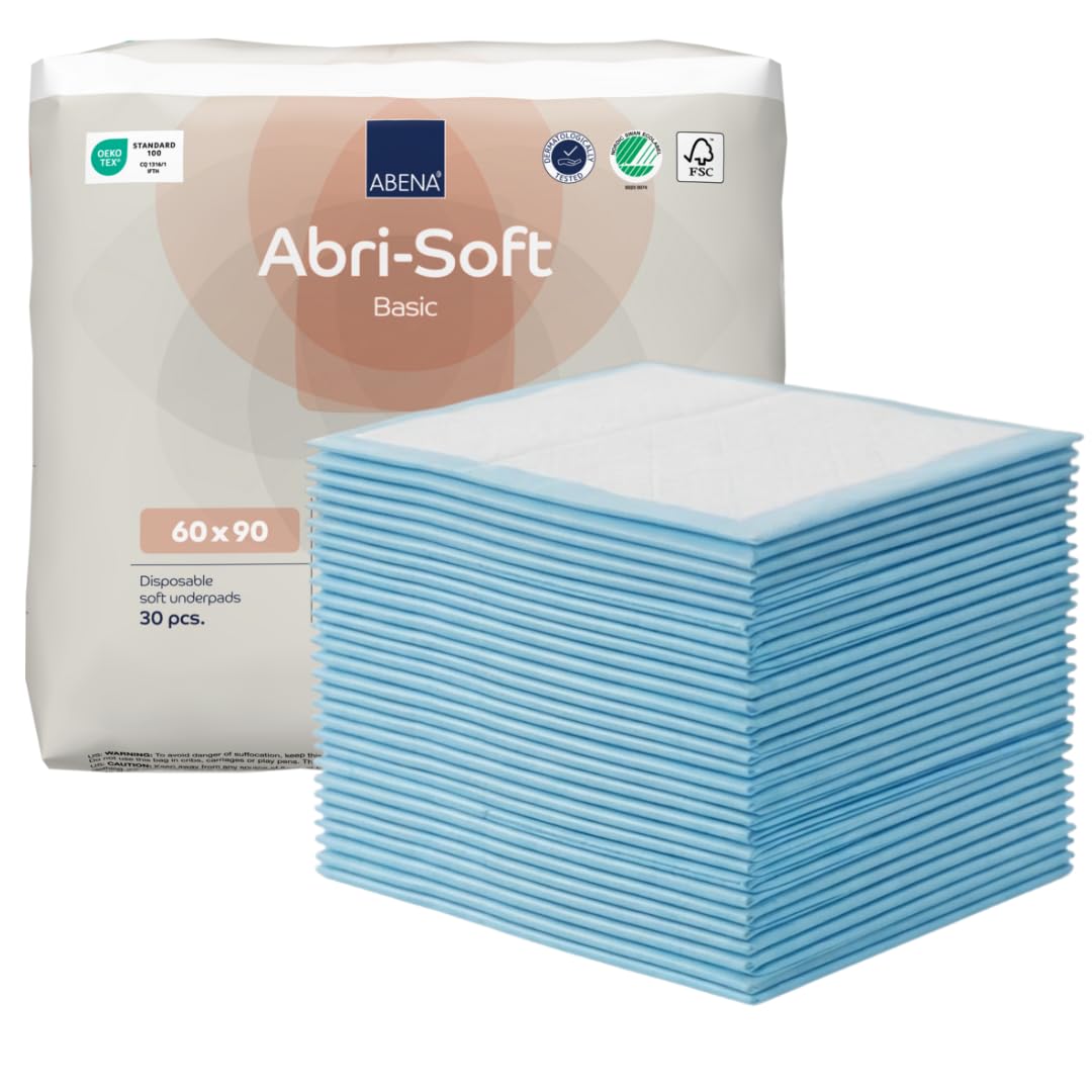 ABENA Abri-Soft Basic Disposable Underpad 60 x 90 cm 1700 ml Pack of 30 (Packagi