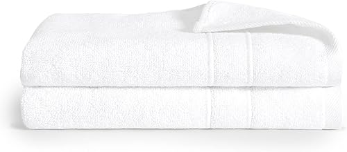 Brooklinen Toallas de mano clásicas suaves y absorbentes, color blanco, juego de 2