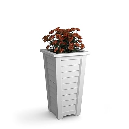 Mayne 5868-W Lakeland Tall Patio Planter, White