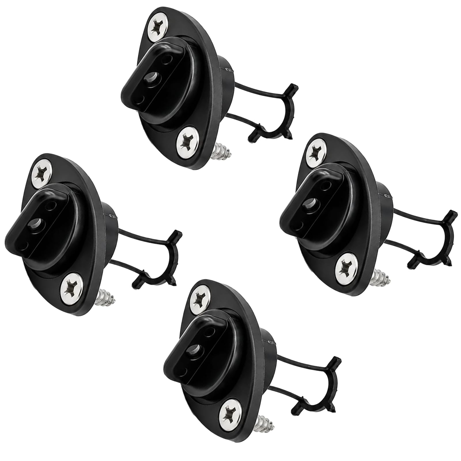 Dkweokk 4 Pcs Boat Drain Plugs, Universal Marine Bungs Kit with Screw