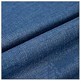 stretch stoff Denim Light Blue Deep Washing Leichter Baumwollstoff 100% Baumwolle Verdickte Hose Jacke Hemd Rock Kleidung Sommer DIY Dünner Stoff 200 G / M (Größe: 1,5 M(Size:1.5M*2M,Color:Mittelblau)