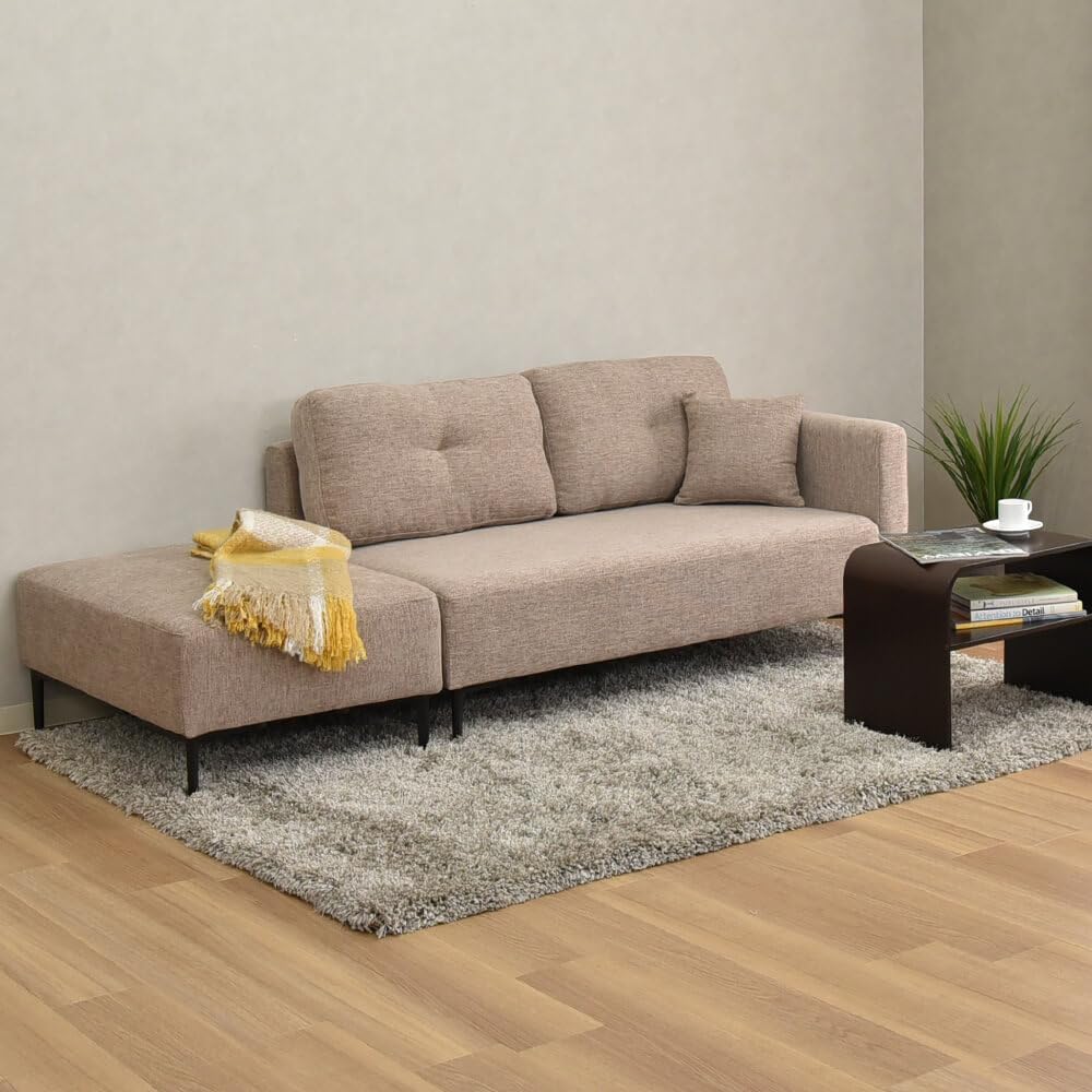 Amazon｜タマリビング(Tamaliving) カウチソファ コハル 幅190cm 木脚 