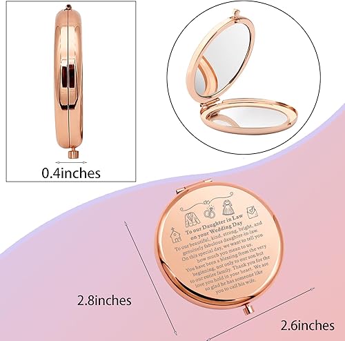 Miniatura 5 de WSNANG Espejo de maquillaje compacto para suegra a nuera, regalo de boda