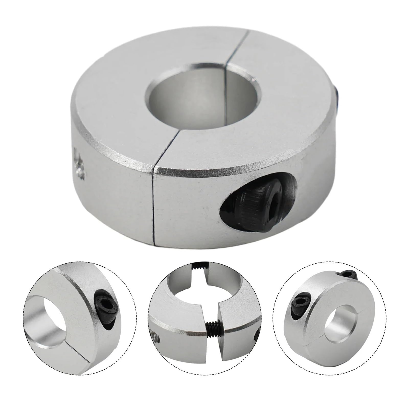 Collar de eje dividido doble, anillo de abrazadera de aluminio de 13-30mm for ejes de transmisión y maquinaria, 1 Uds.(30mm)