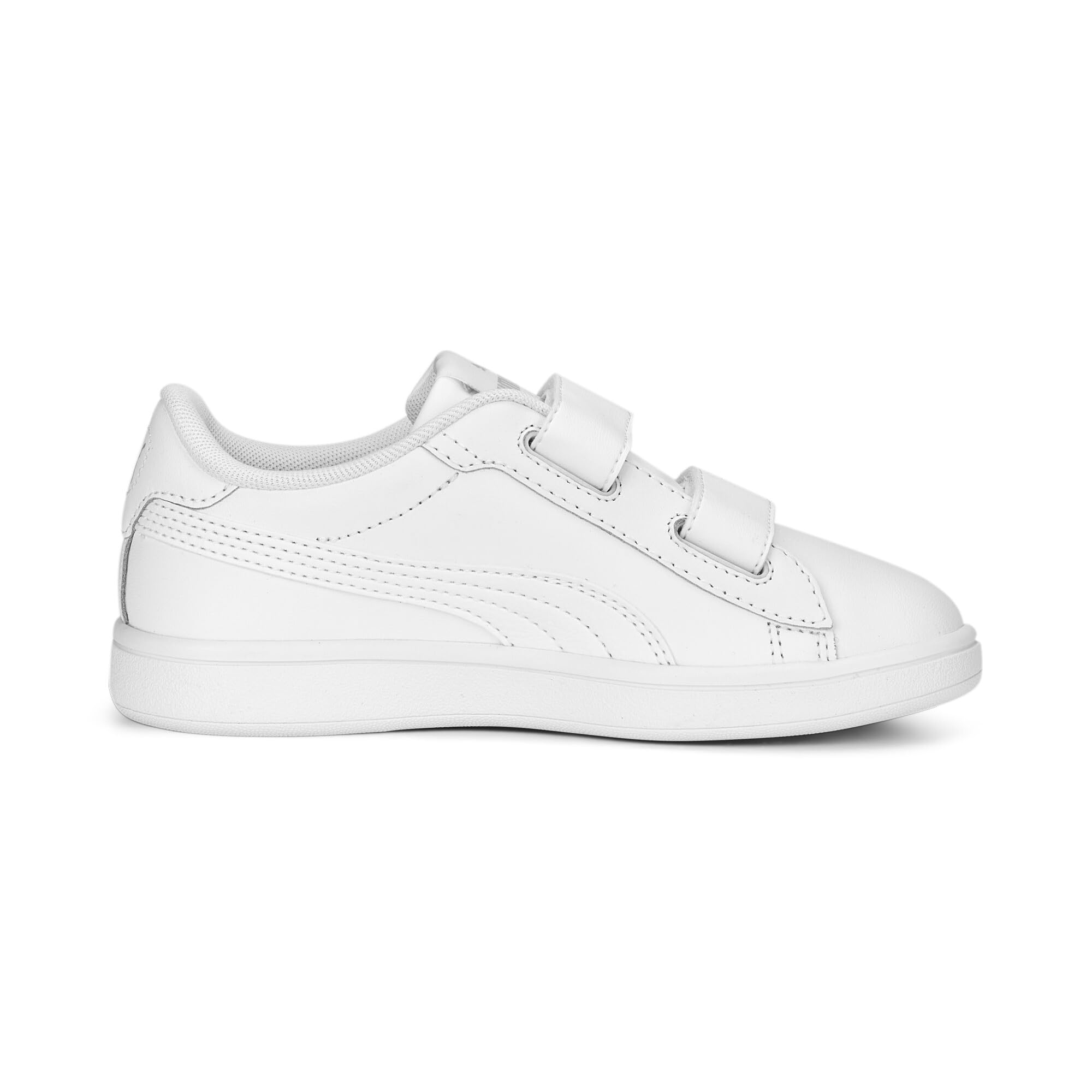 PUMA Unisex Kids Smash 3.0 L V Ps Baskets, Puma White Cool Light Gray, 29 EU