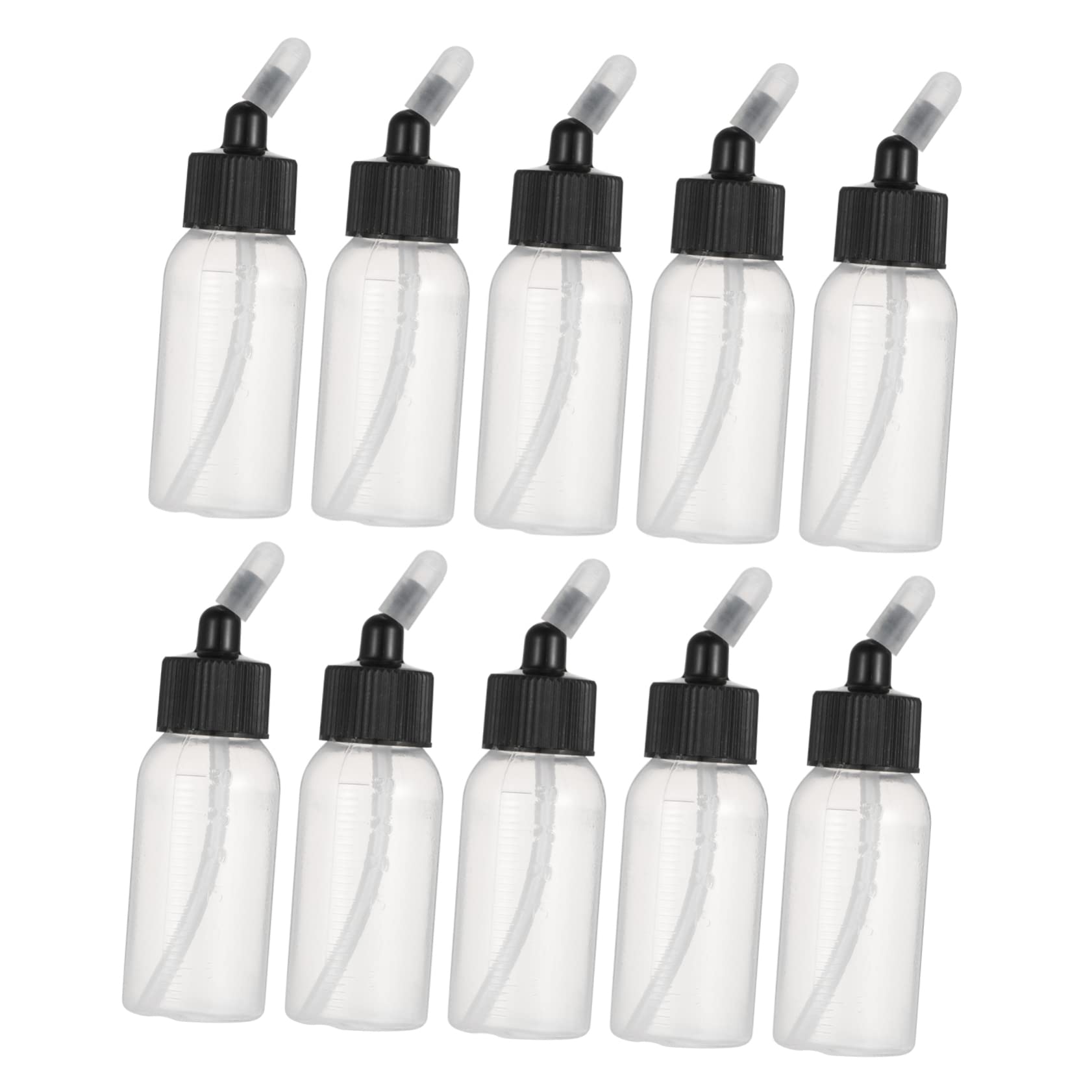 Baluue 10pièces Flacon de Peinture Doseur Pipette Compte-gouttes pour Peinture Aérographe et Autres Liquides