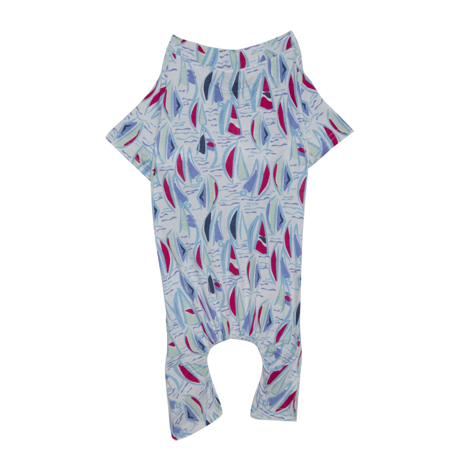 Lulala Dog Pajamas Viscose Lycra Pup Printed Jumpsuit,Breathable 4 Legs Basic Pjs Shirts for Dogs,Super Soft Stretchable Puppy Jammies,Fashion & Comfy for Boys and Girls After Surgery(14Inch,Multy)