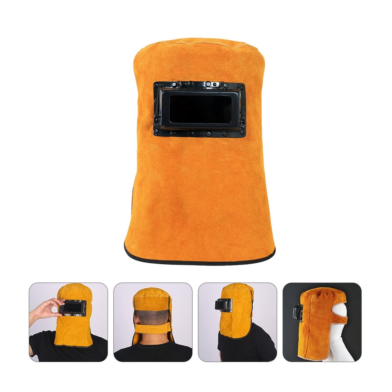 1pc de soldadura de cuero mascarilla de soldadura sombrero de soldadura de mascarilla protector de soldadura de mascarilla,Protección superior