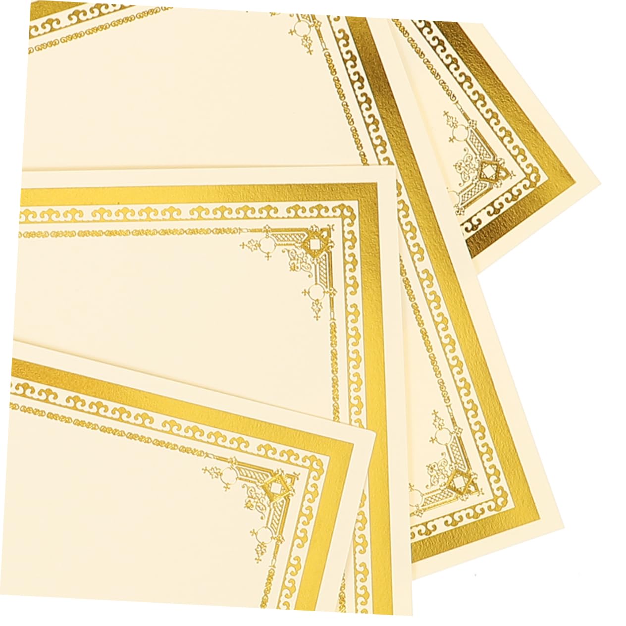 VALICLUD Carta Pergamena Oro e Superficie Liscia per Certificati Vuoti 35 Pezzi A4 Finitura Elegante per Diploma e Premi di Fine Anno