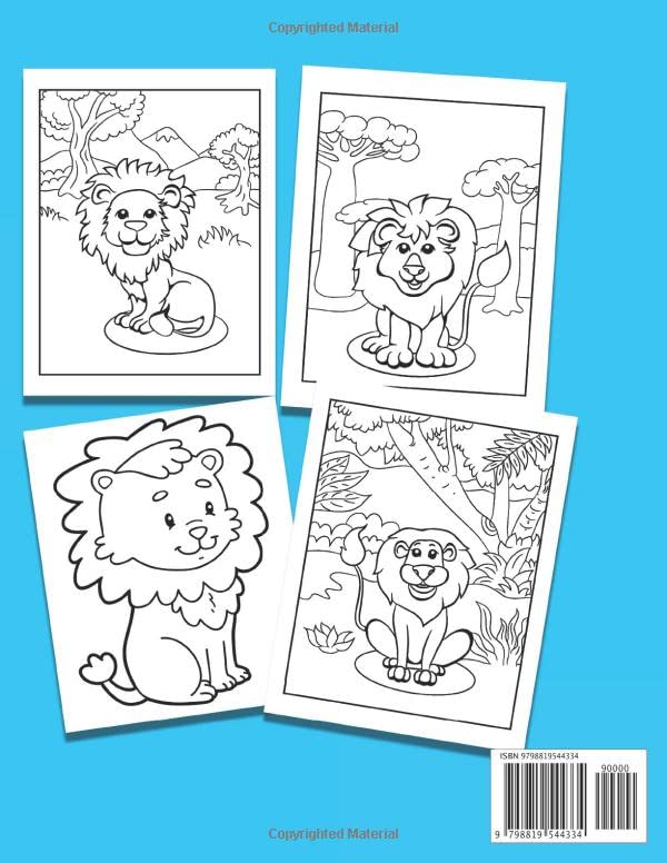 Lion Coloring Book For Kids Ages 4-8: Lion Coloring Book For Kids image 3