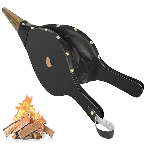 Gtongoko Fireplace Bellows Air Blower Cast Nozzle 14.8" x 5.6"