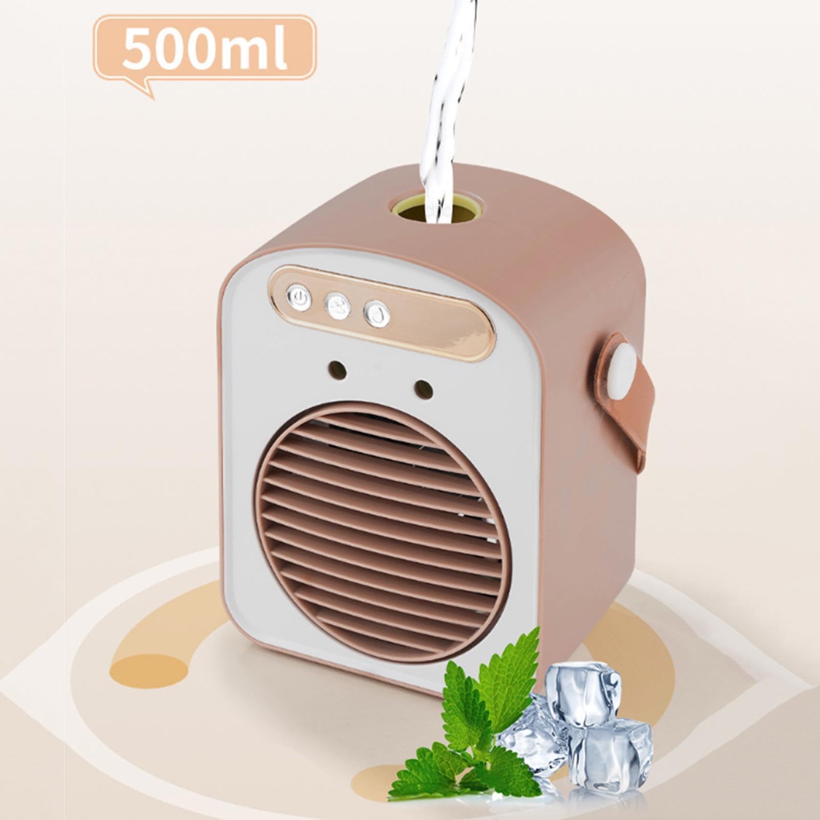 Generico Ventilatore Da Scrivania Senza Pale Nebulizzatore Ricaricabile | Ventilatore Da Camera Ricaricabile Personale Per Ufficio Casa Dormitorio Viaggi Campeggio Pesca Picnic