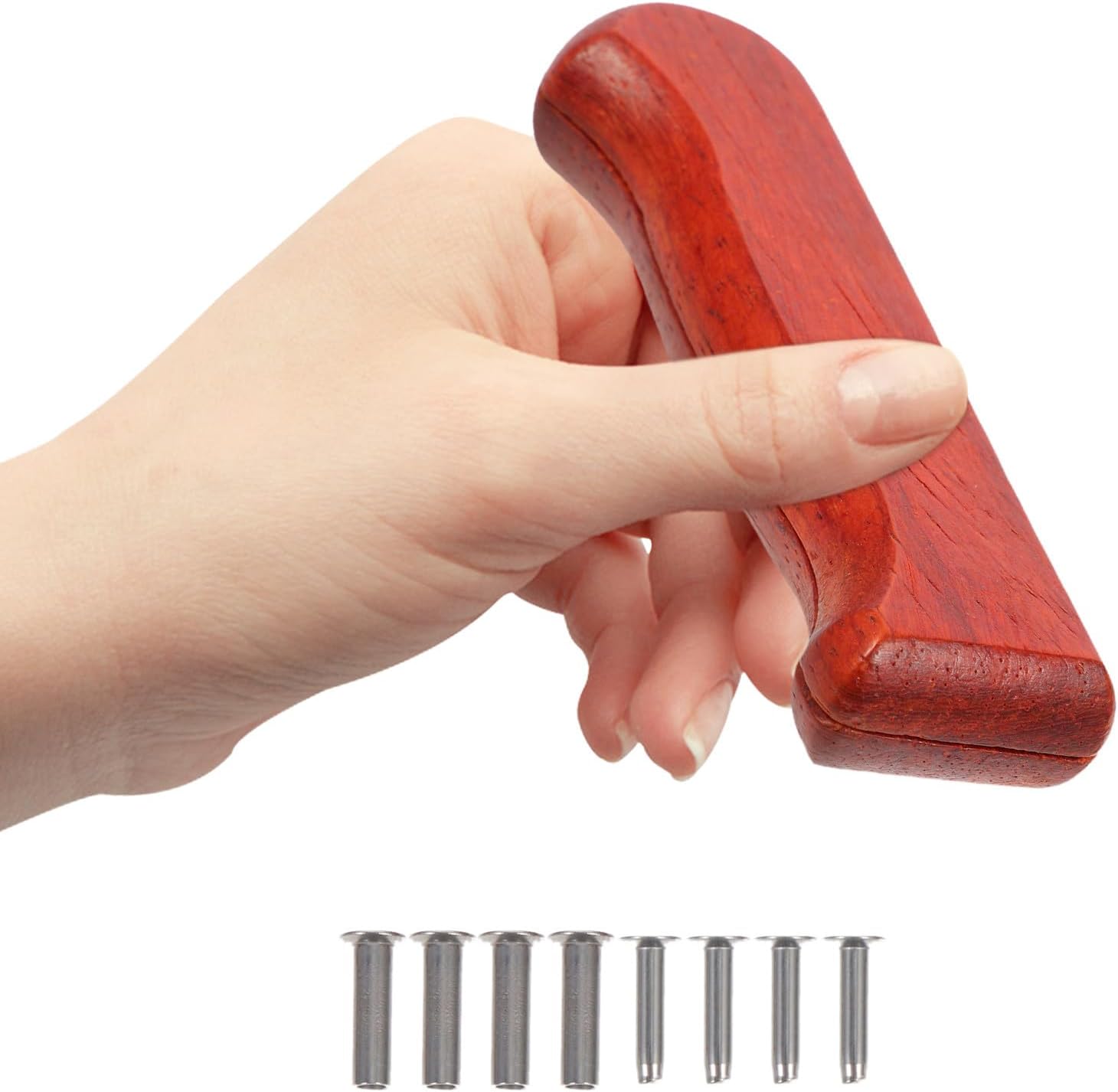 Kitchen Cutter Handle Replacement, Premium Wood Material, Comfortable Grip, Easy to Install, Compact