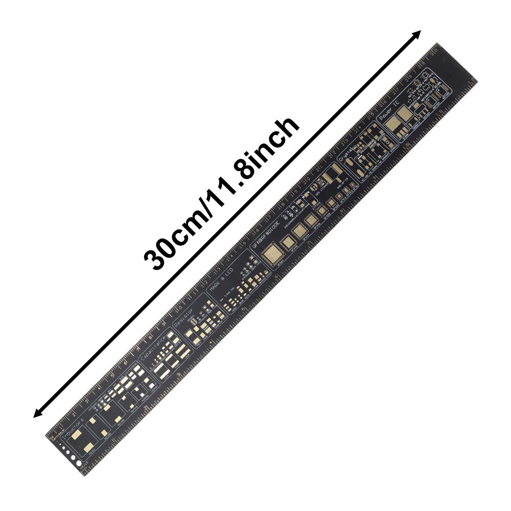 Lot De 3 Règles PCB Multifonctions 6.3/7.87/10.23 Pouces - Outils De Mesure Pour Ingénieurs Électroniciens