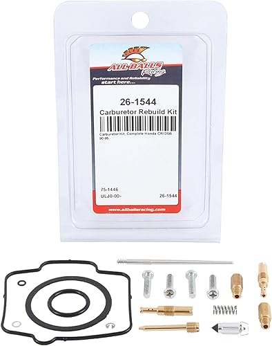 Miniatura 3 de All Balls Kit de carburador de carreras, completo 26-1544 compatible con/reemplazo para Honda CR125R 1990-1995