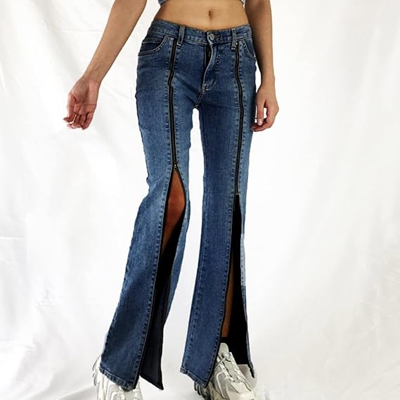 QTOCIO Bell Bottom Jean for Womens Sexy 