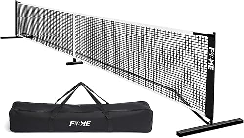 FOME - Sistema de red portátil de pickleball de 22 pies, red de pickleball portátil para exteriores, tamaño reglamentario, redes y accesorios con