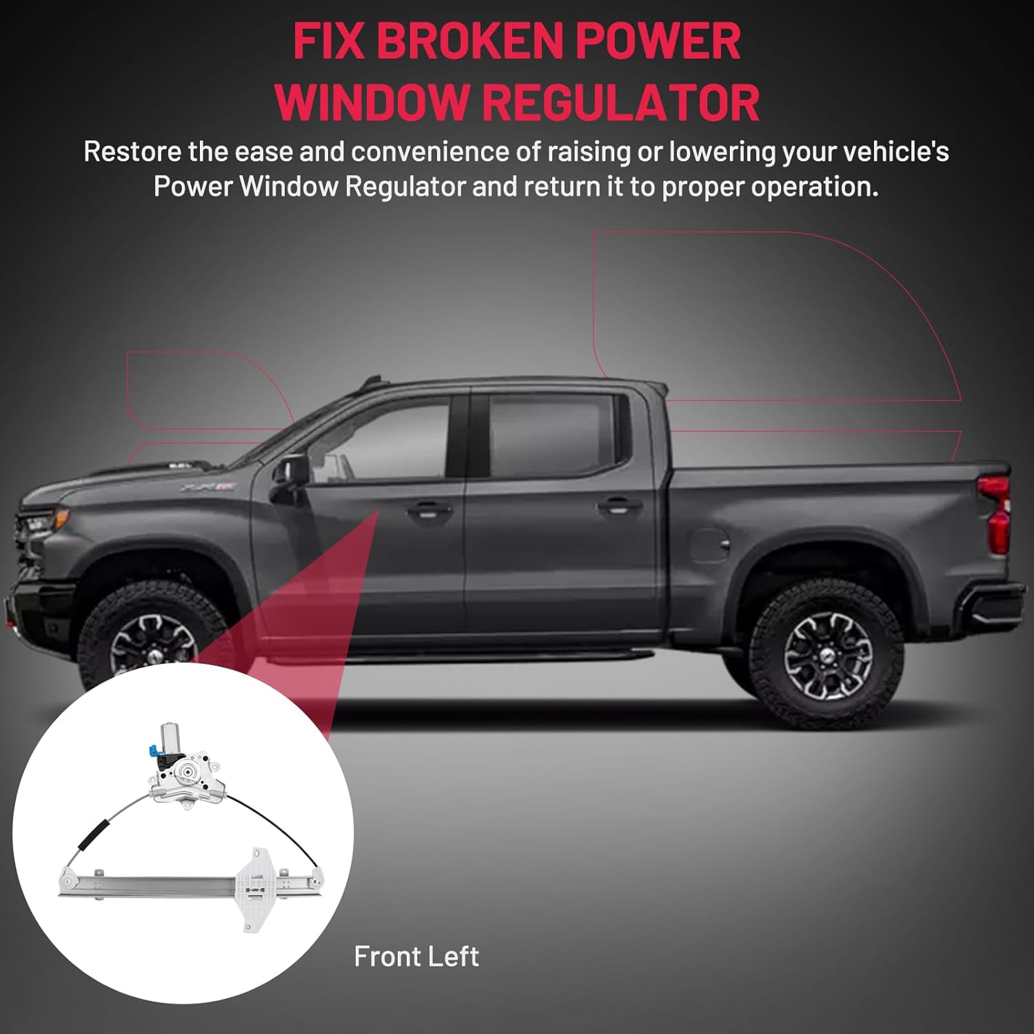 BDFHYK 751-590 Power Window Regulator with Motor Front Left Compatible with Saturn Vue 2008-2010, Compatible with Chevrolet Captiva Sport 2008-2015