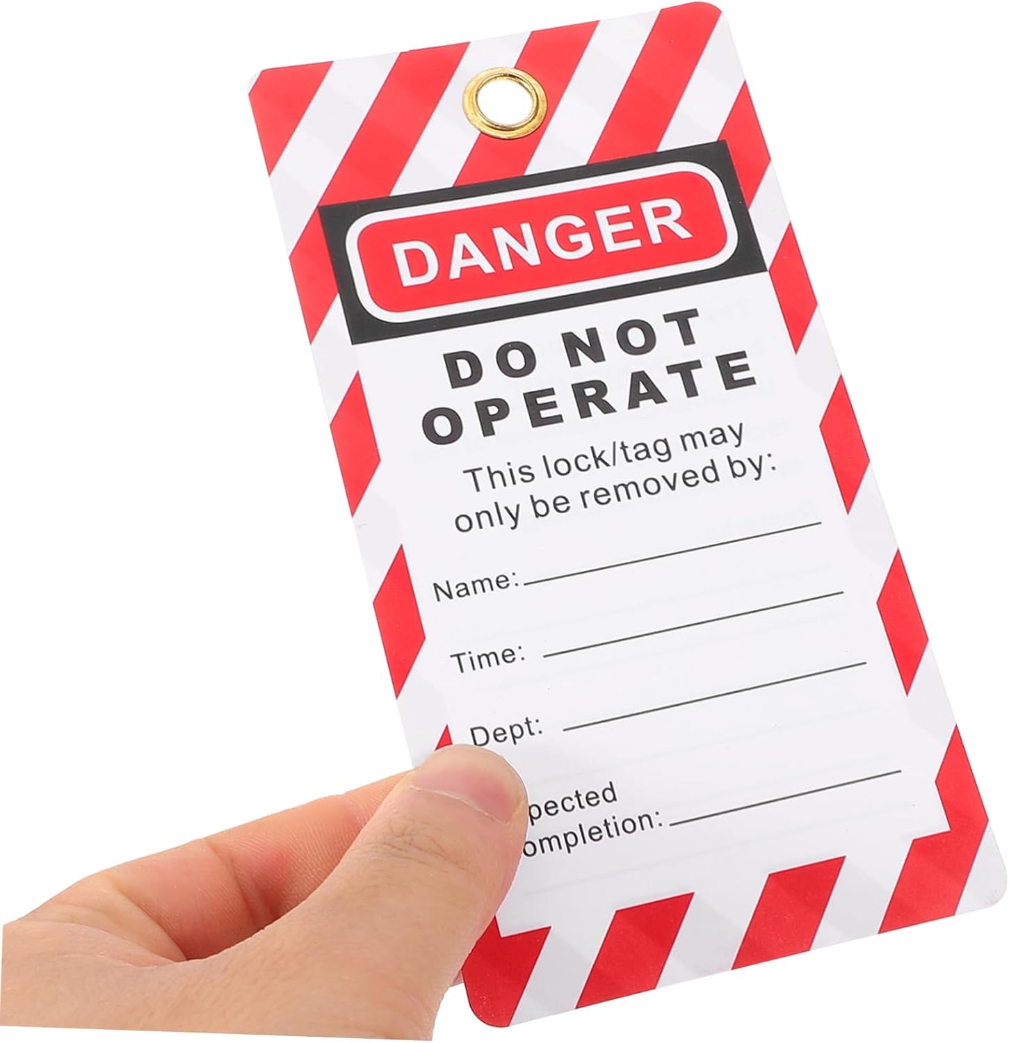 Amosfun 10Pcs Tags Warning Tags Industrial Safety Do Not Operate Labels Essential Tagout for Workplace Safety Reliable Caution Signs