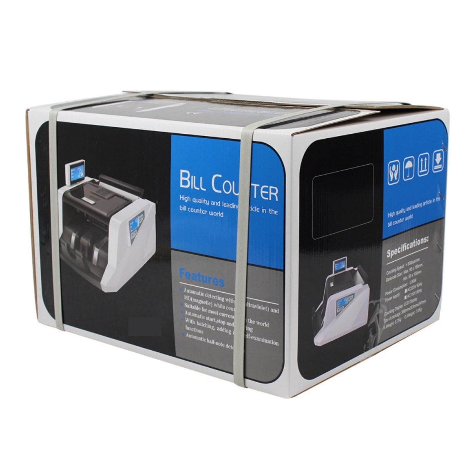 Contatore di denaro, 168 Contatore di banconote LCD con rilevatore magnetico UV per contasoldi multivaluta