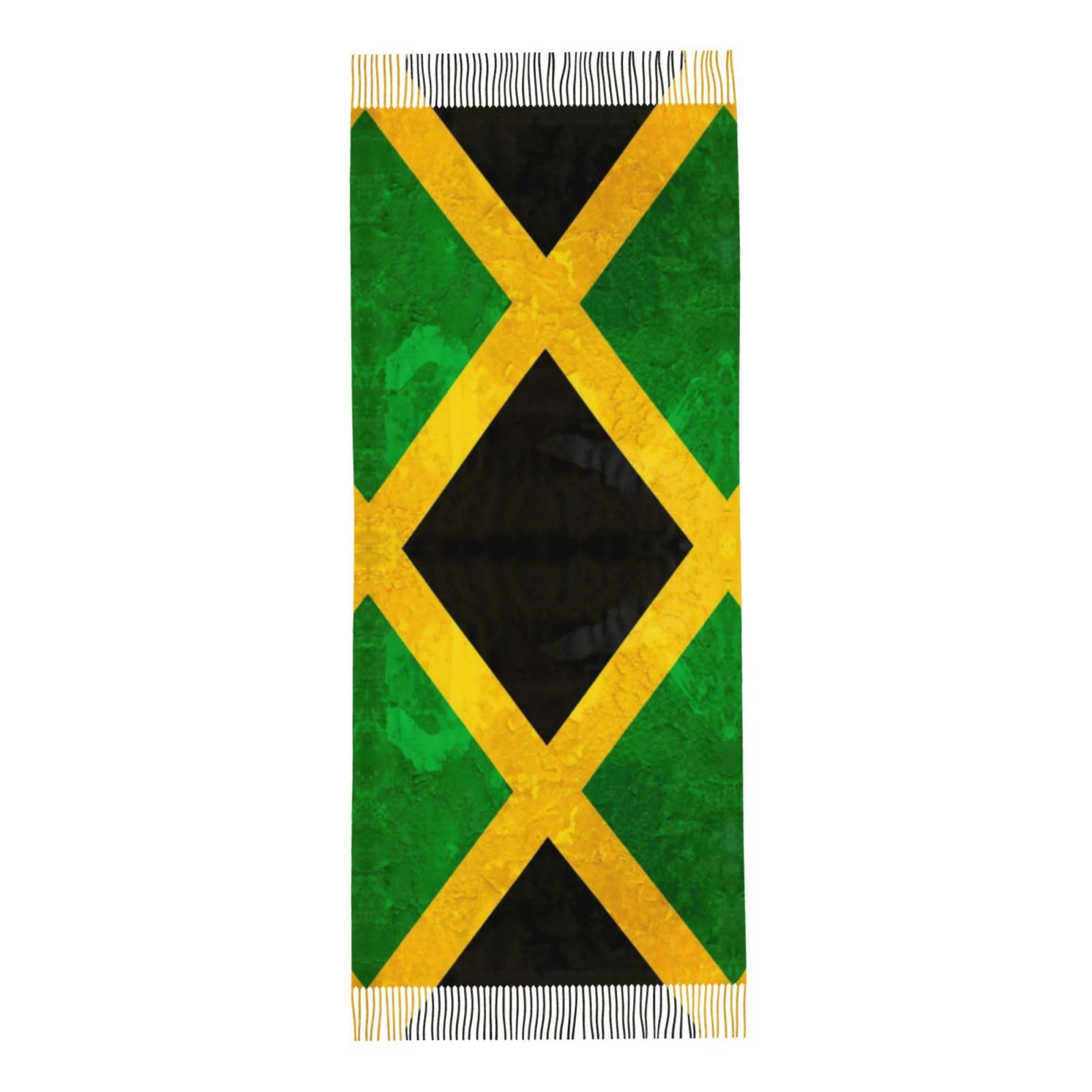 Large Warm & Soft Scarf, Fashionable Shawl, Jamaican flag Scarfs for Women and Men