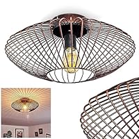 Wemude Ceiling Light, Metal Ceiling Light In Black/Copper, 1 Bulb - View #9