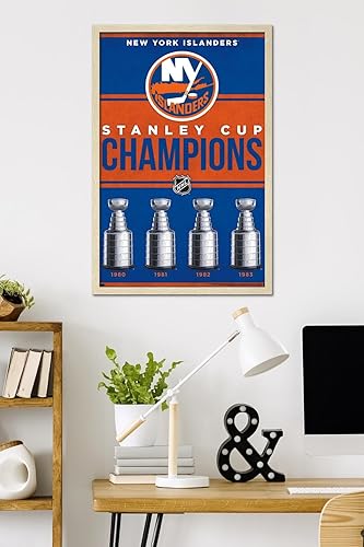 Miniatura 58 de Trends International NHL New York Islanders - Champions 23 Wall Poster, 34L x 22.4W, Mahogany Framed Version