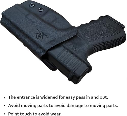 Miniatura 4 de OWB Funda Kydex para Glock 17 19 19 x 44 45 26 (Gen 1-5)  Glock 22 23 25 27 31 32 33 30s (Gen 3-4)  Cinturón exterior de 1.5-2 pulgadas Clip de