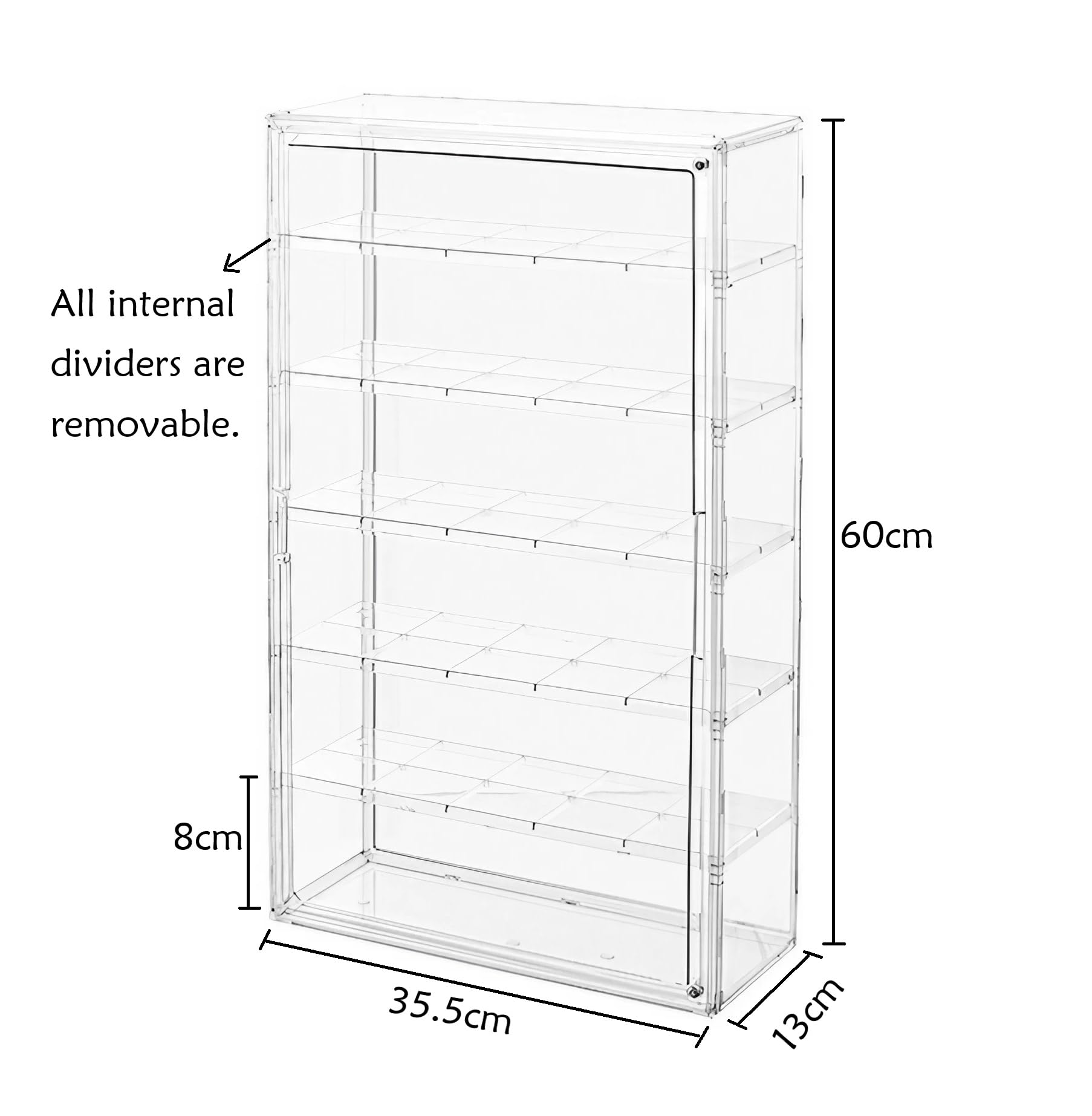 Vitrina Expositora para Colecciones con Puerta Magnética, Vitrina Acrílico Transparente, Cristal Expositor Metacrilato para Funko Pop Figuras, Figura Anime, Figura de Acción