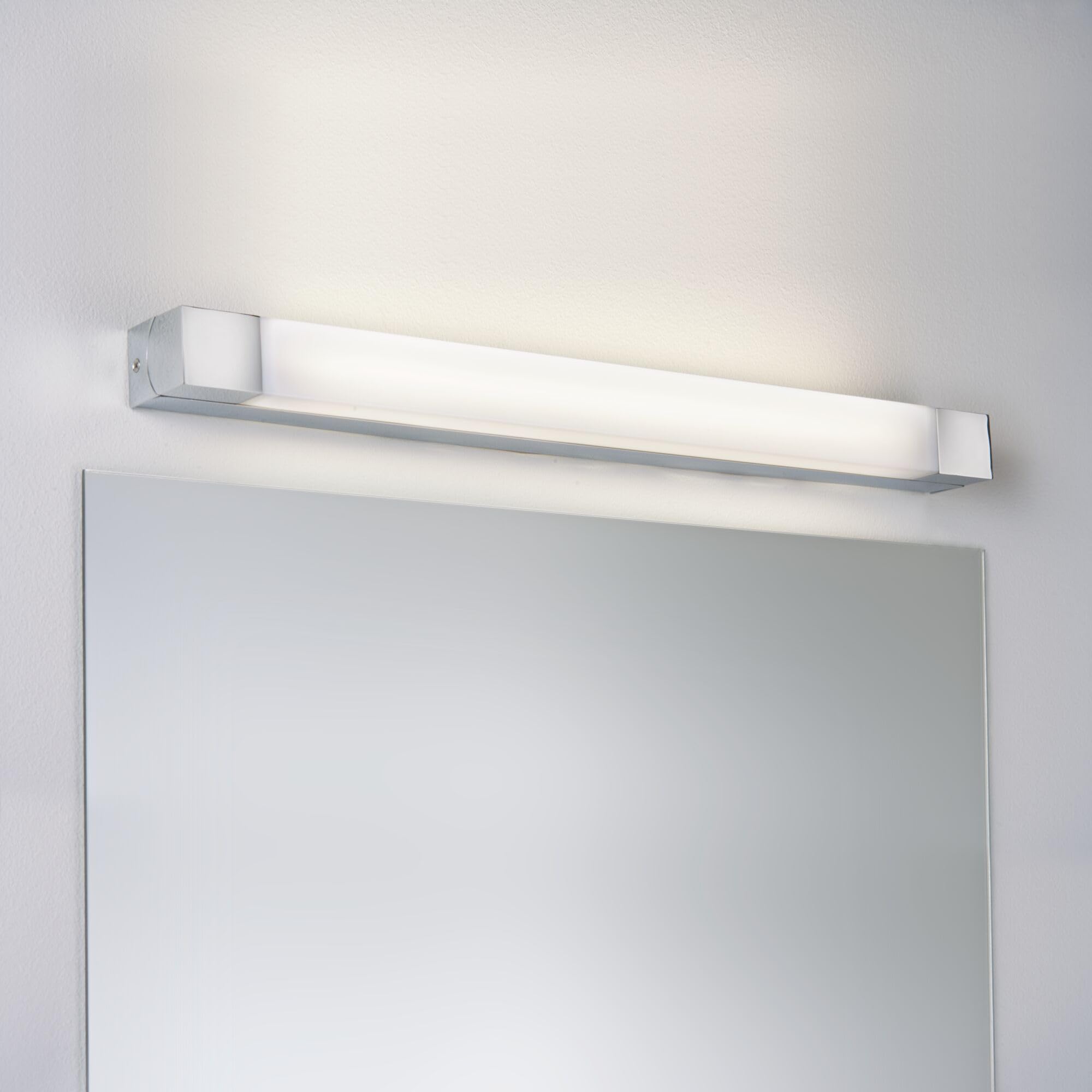 Paulmann 79715 Luminaria de techo LED, luminaria espejo Quasar incl. 1x10,5 W IP44 lámpara techo, cromo, blanco, metal, acrílico, salón/pasillo 3000 K