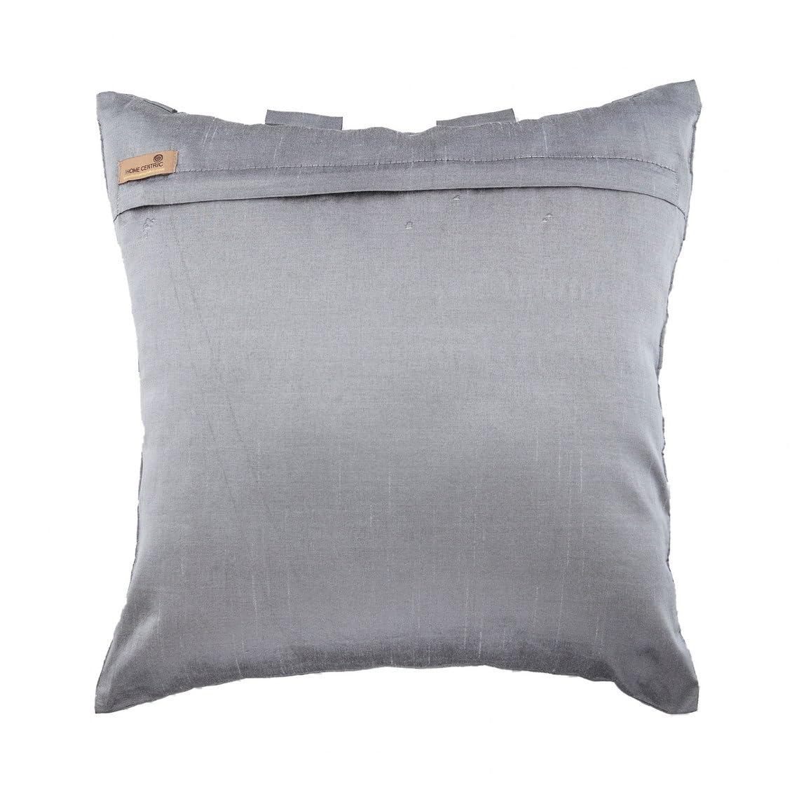 The HomeCentric Gris Plateado Fundas para Cojines, Con Textura Alforzas, Paquete de 2, 35x35 cm Cubierta De Almohadas,Seda Almohadas Fundas Para El Sofa, Contemporaneo Fundas para Cojines-Silver Ocean