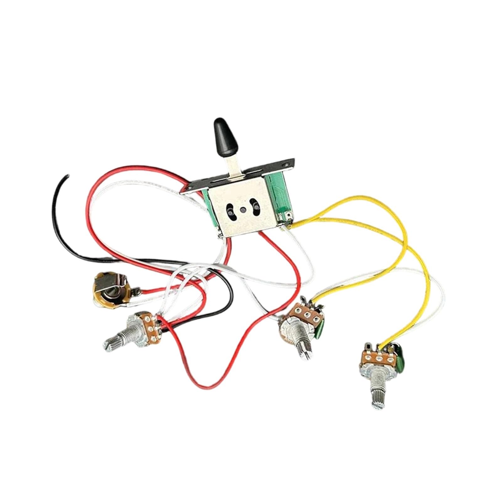 Arnés Precableado Con Potenciómetros De 5 Canales 2T1V 500k Y Accesorios De Guitarra Mono Arnés de cableado para instrumentos musicales