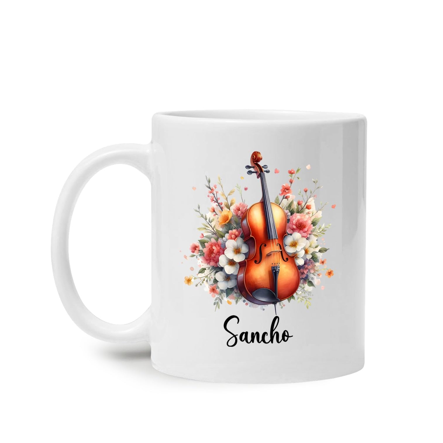 Cello Tea Cup Ceramic Travel Mug Durable Coffee Mug Fun Gifts Foe Office Mom Anniversary Celebration 330Ml