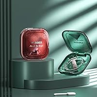 Vista 4 de Estuche de retención de ortodoncia Red LOVEWEE Estuche de Alineador, Estuche de retención de ortodoncia sólido con contenedor delgado de protección