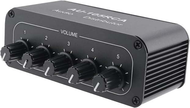 Stereo Audio Mixer, 1 In 5 Output, Multi Channel, Audio Source Distributor Power Amplifier, Interface