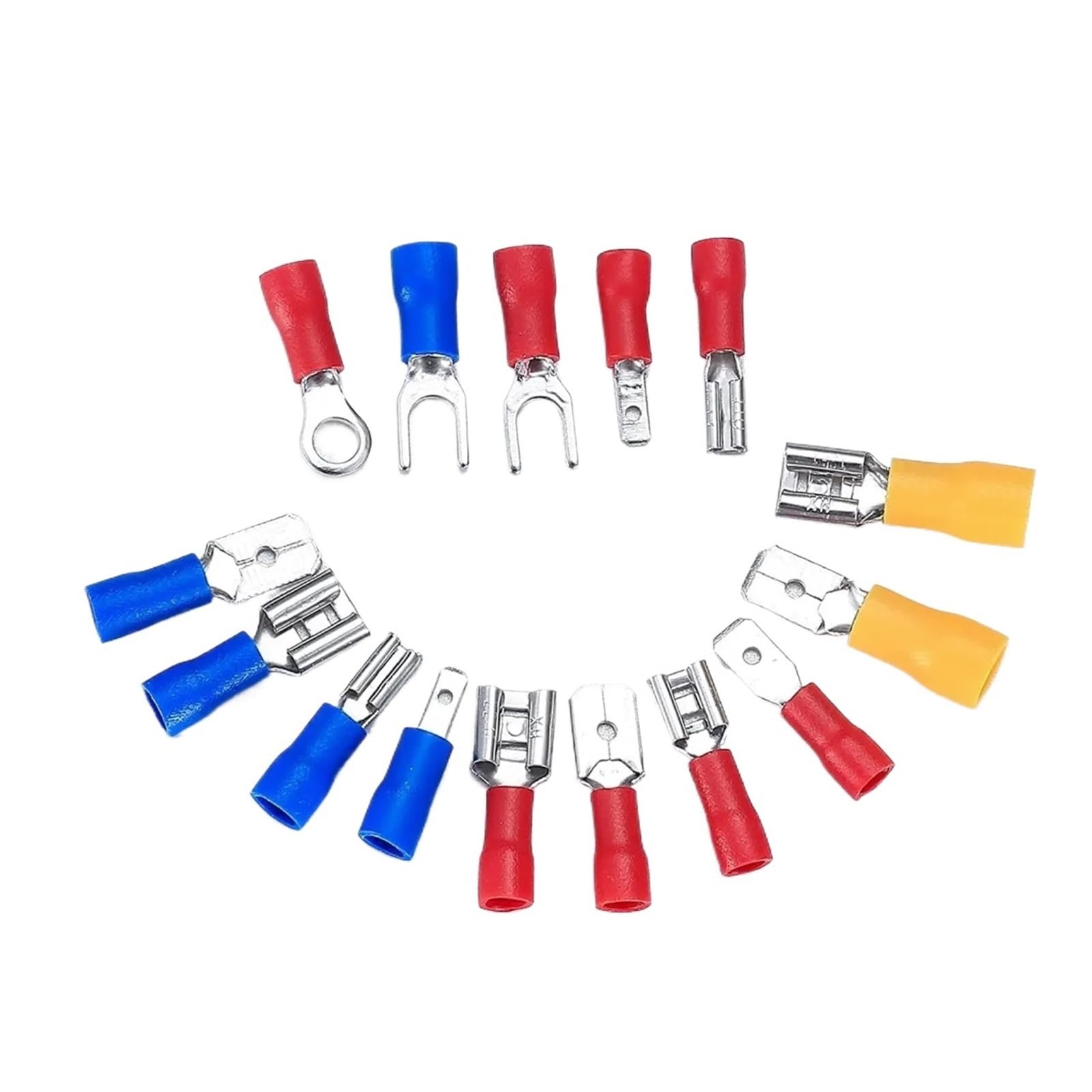 Cosses à sertir isolées, connecteurs de fils, 2 jeux câbles, bagues connexion électriques, cosses roulées assorties, kit pour terminaisons diverses(480pcs)