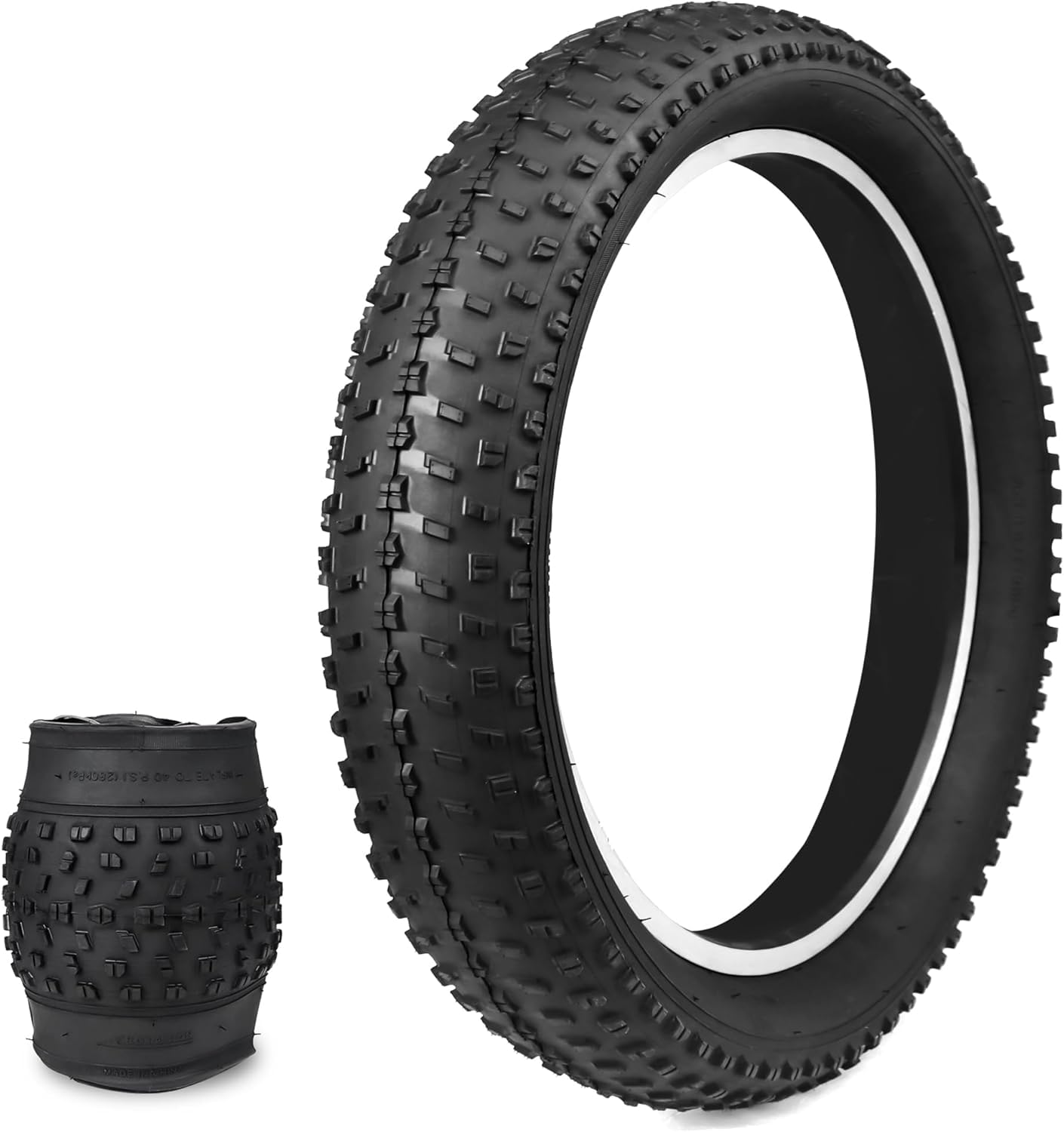 Fatbike-Reifen 26 X 3,0 (1/2 Pack) – Mit Schläuchen, Verschleißfest, Für MTB, E-Bike & Schnee