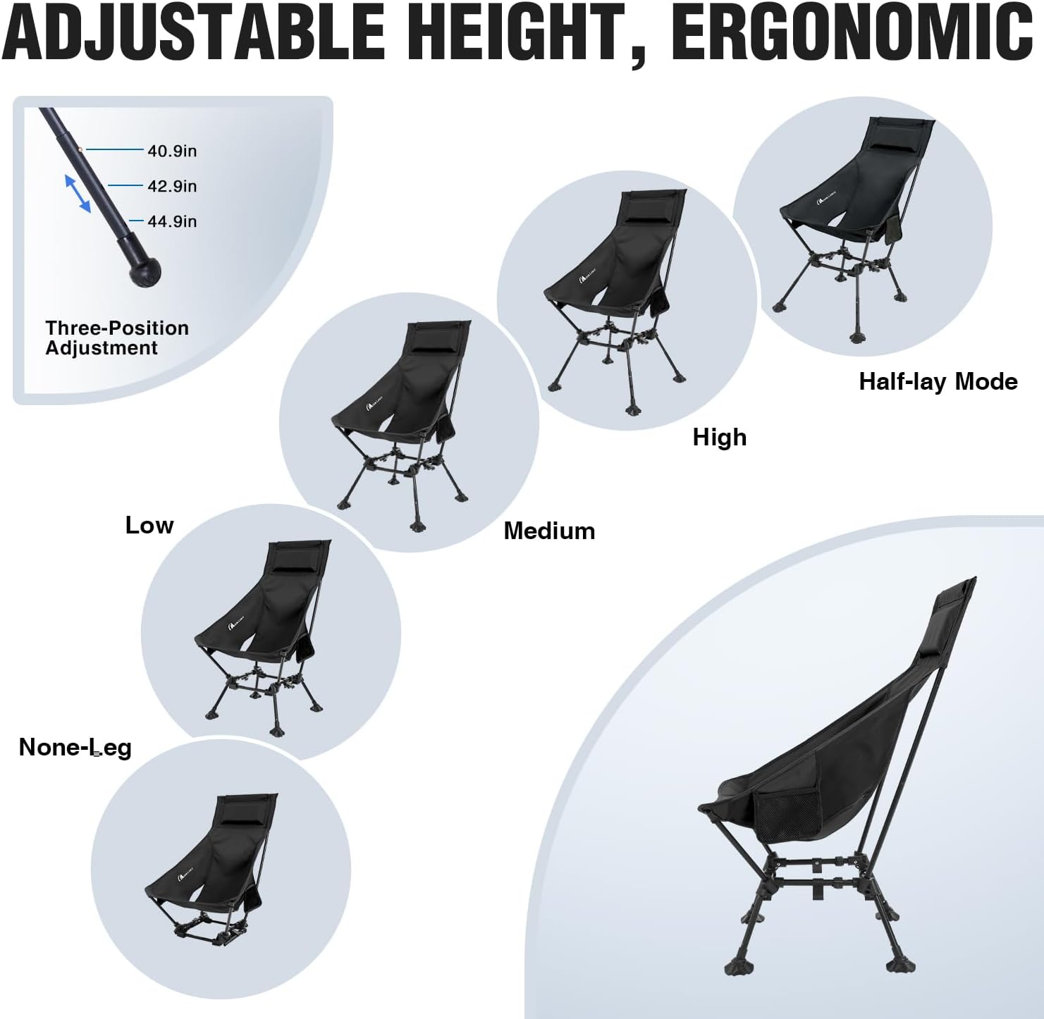 MOON LENCE High Back Folding Camping Chairs, Hong Kong Ubuy
