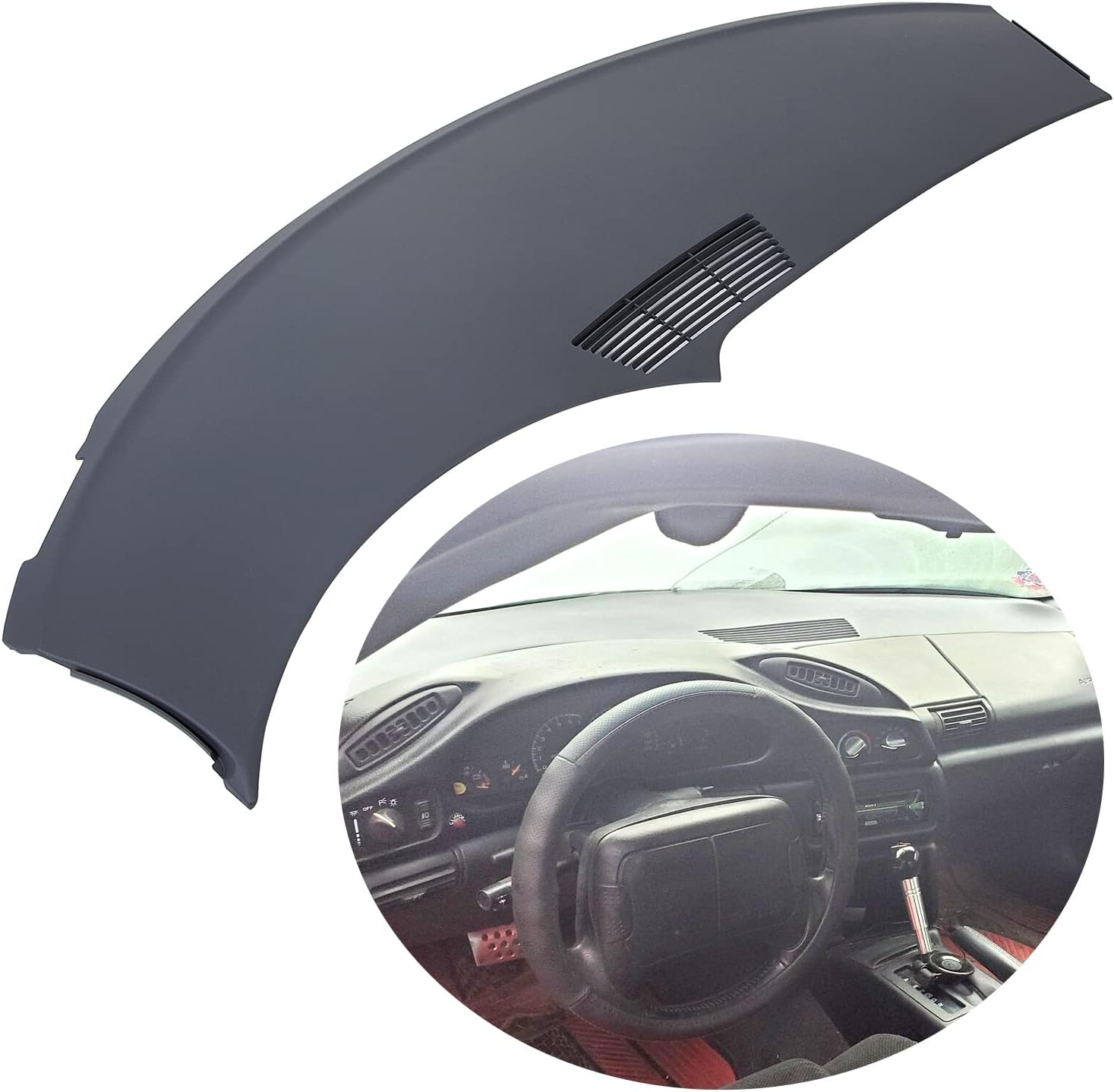 Kojem Upper Dash Pad Dashboard Replacement Compatible with 1993-1996 Chevrolet Camaro Replacement for GM10267171 Dash Cover Painted Blue-Gray (Not Overlays But Replacements)