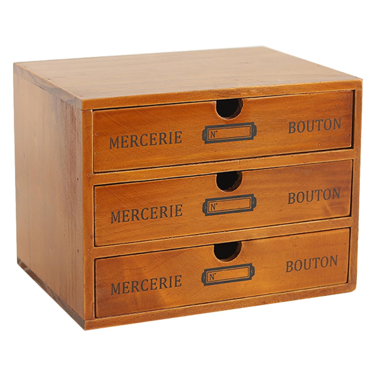Healeved Organizador de Cajones de Madera de Gran Capacidad con 3 Niveles y Diseño de Cajón para Almacenamiento Multipropósito en Dormitorios y Salas