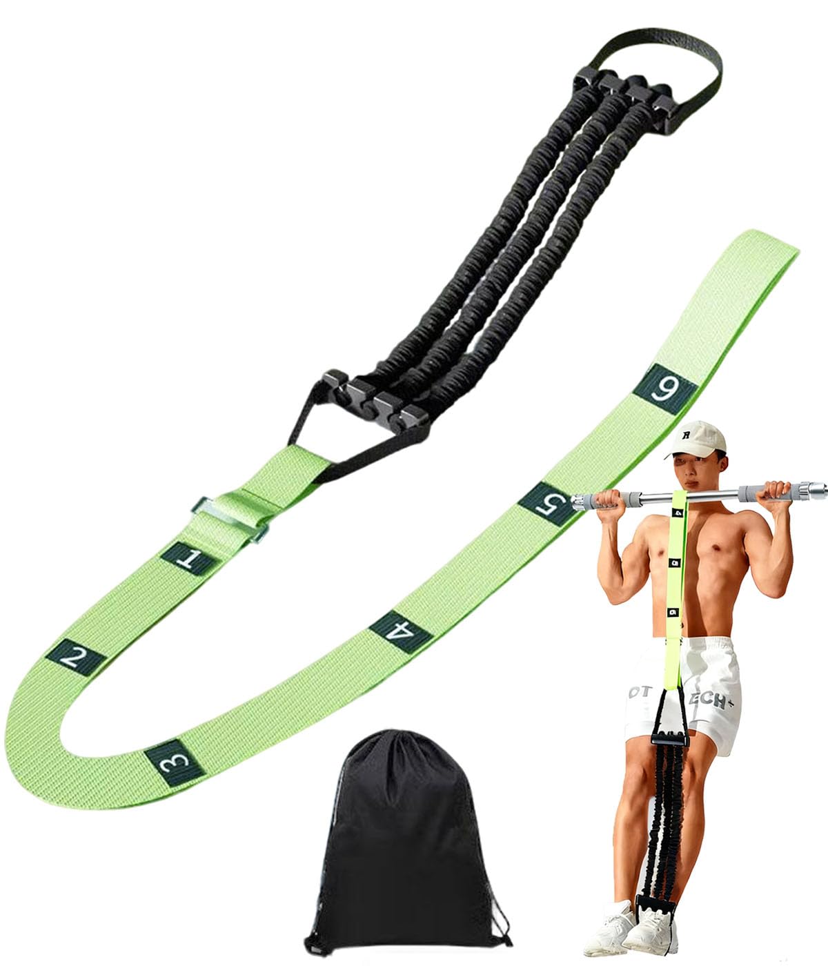 AlpinexFit 懸垂 補助 懸垂マシン 懸垂 チューブ アシスト チンニング 調節可能な強度 懸垂器具 筋トレチューブ 収納バッグ付き 懸垂マシン用 トレーニングギア