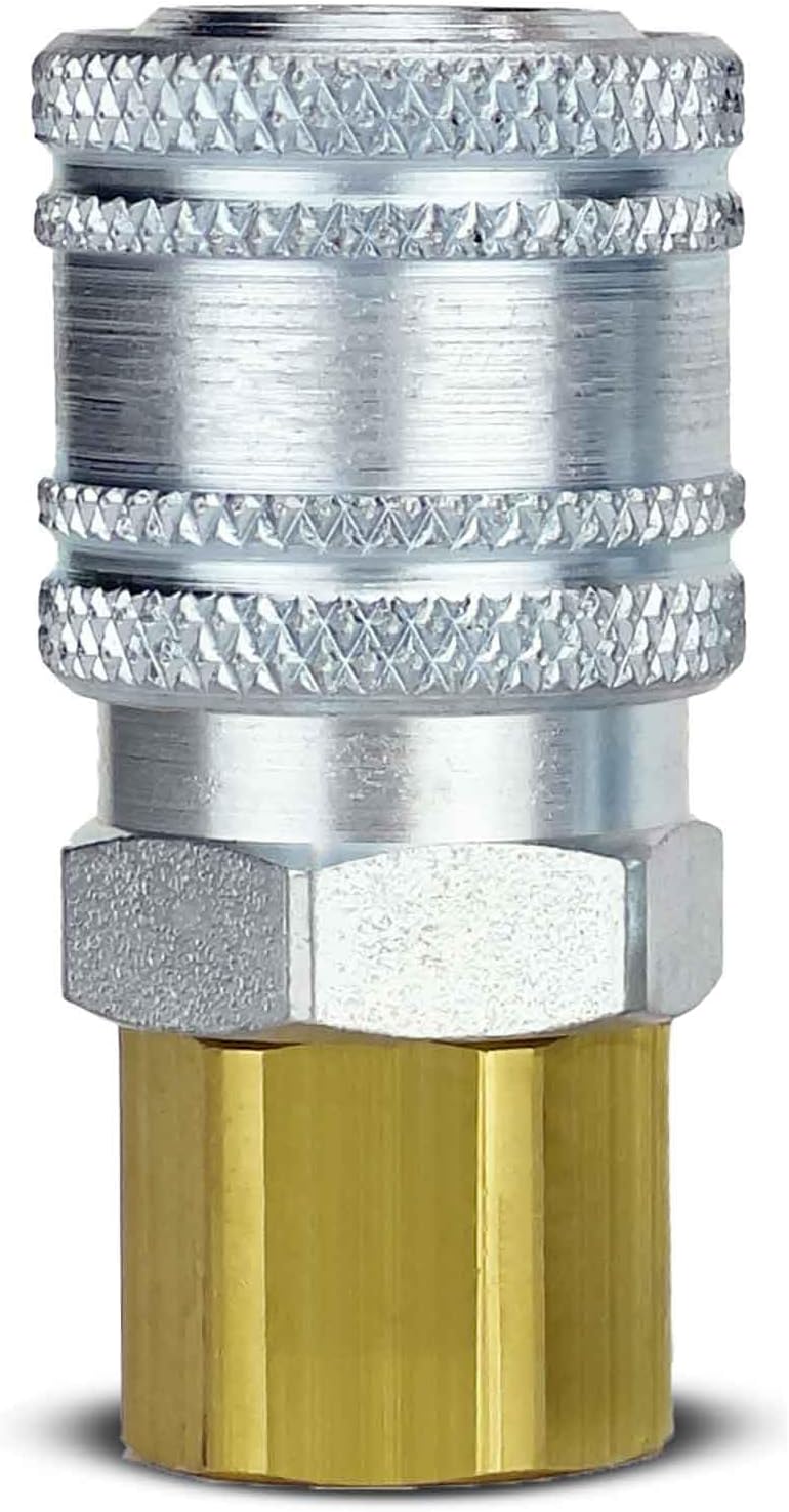 High Performance Air Hose Fittings, 6 Ball Bearing Quick Coupler, Industrial, I/M Type, 1/4" Coupler x 1/4" Female Thread NPT