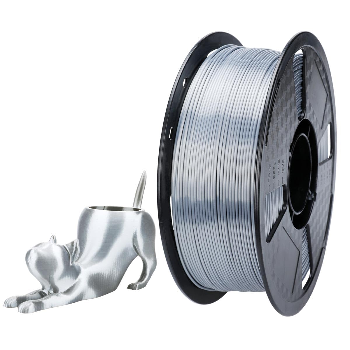 CC3D Silky TPU Filament Silver 1.75mm 1KG 3D Printing Materials FDM TPU Silk Filament for 3D Printer 57D TPU Harder Than 98A Silk TPU Filament
