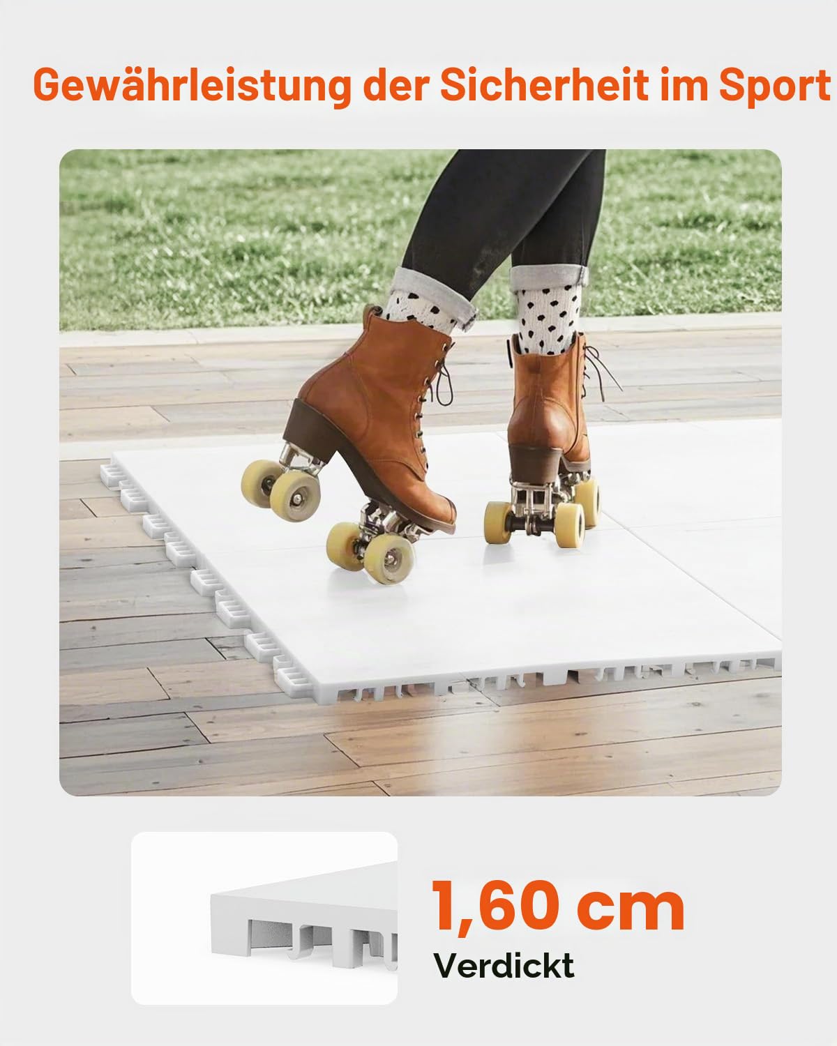 VEVOR Dryland Fliesen für Hockey-Bodenmatte, 30,5 x 30,5 cm, ineinandergreifende vielseitige Trainingsfläche, Tanzbodenfliesen, Hockey-Trainingsgeräte Board zum Schießen