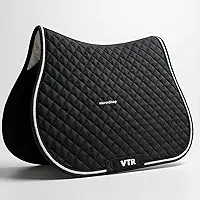 Manta para Salto de Hipismo VTR Preta – Conforto, Absorção de Impacto e Ajuste Anatômico para Cavalo e Cavaleiro