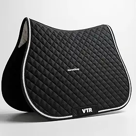 Manta para Salto de Hipismo VTR Preta – Conforto, Absorção de Impacto e Ajuste Anatômico para Cavalo e Cavaleiro